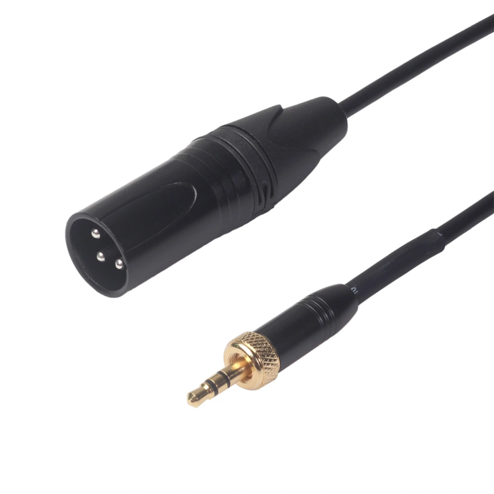 0.3m Inner Thread 3.5mm Male To XLR Male Connector Adapter Wire Clip-on Microphone Converter Cable (Black)