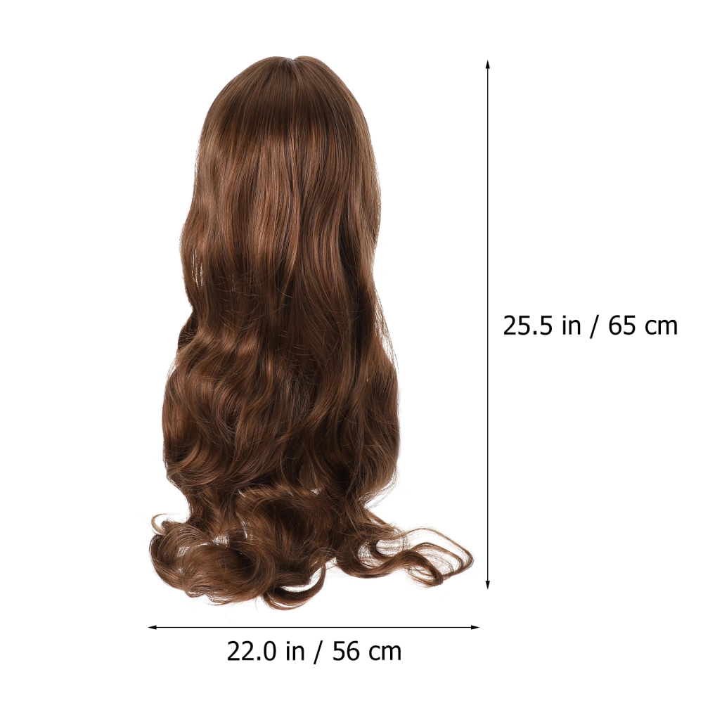 1Pc Long Curly Wig Women Fashionable Water Wave Wig Creative Female Headwear