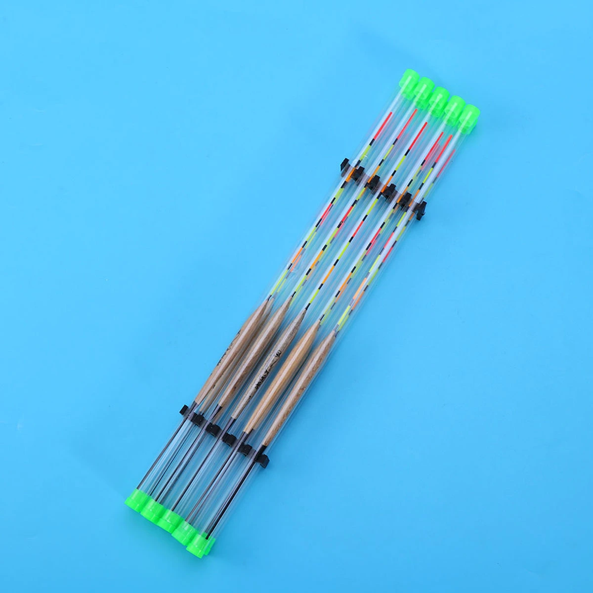10pcs Fishing Float Bobbers Fishing Rod Float Wood Vertical Buoys Tackle Accessory Tool Random Style