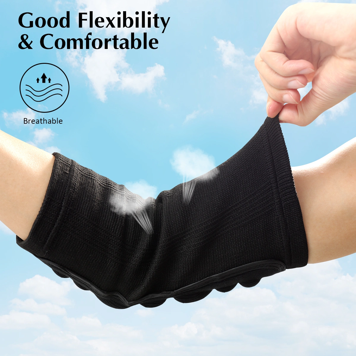 LIOOBO 2pcs MTB Elbow Pads Guard Mountain Bike Cycling Riding Elbow Protection Supportor Skiing Motorcycle Downhill Protective Gears (Black)