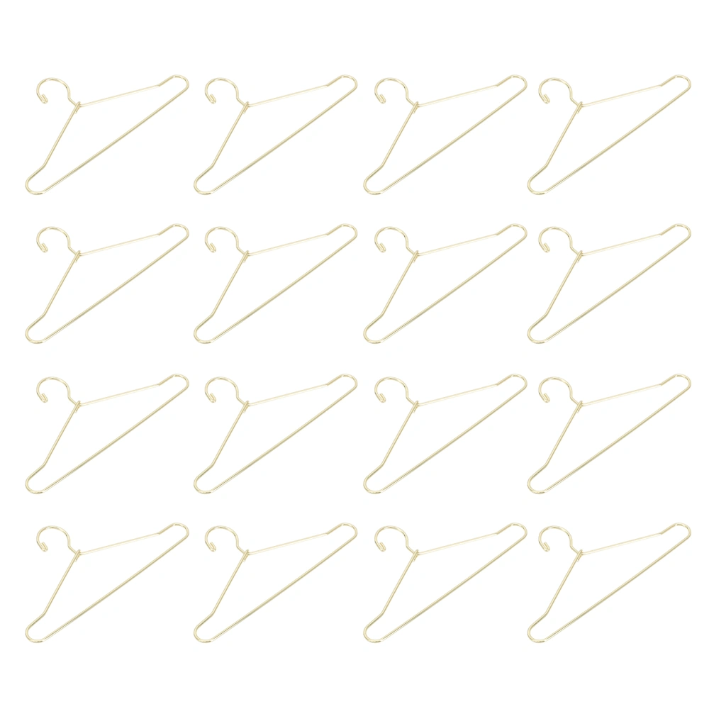 25Pcs Metal Mini Clothes Hangers Dolly House Clothes Support Dolls Coat Rack