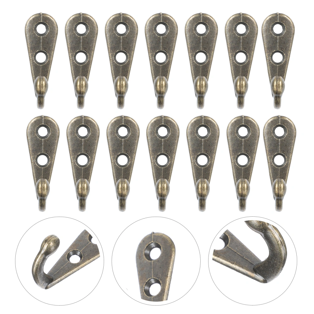 30Pcs Aluminum Alloy Antique Coat Hooks Heavy Duty Wall Mounted Hanger