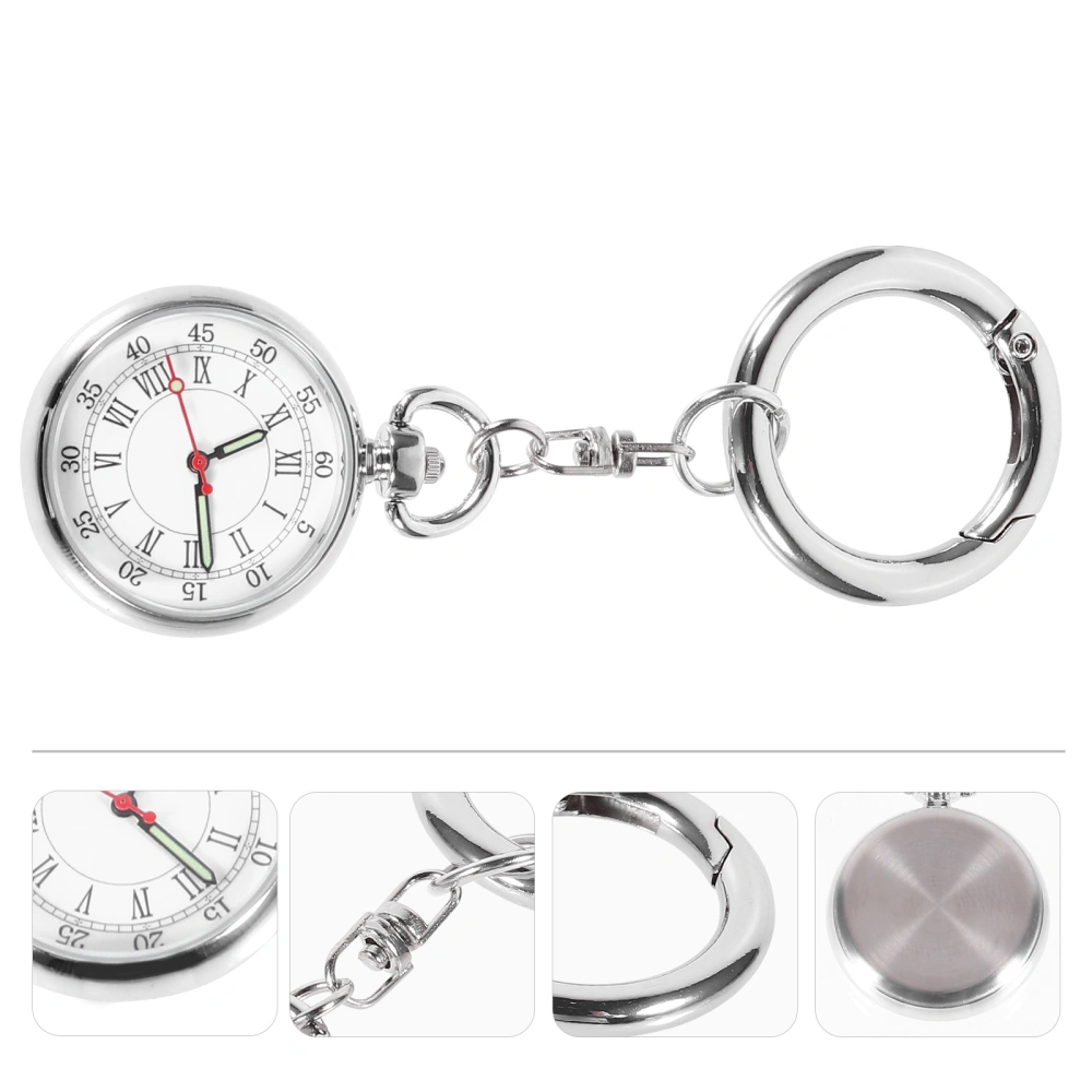 Durable Nurse Watch Luminous Pocket Watch Creative Hanging Watch (Silver)