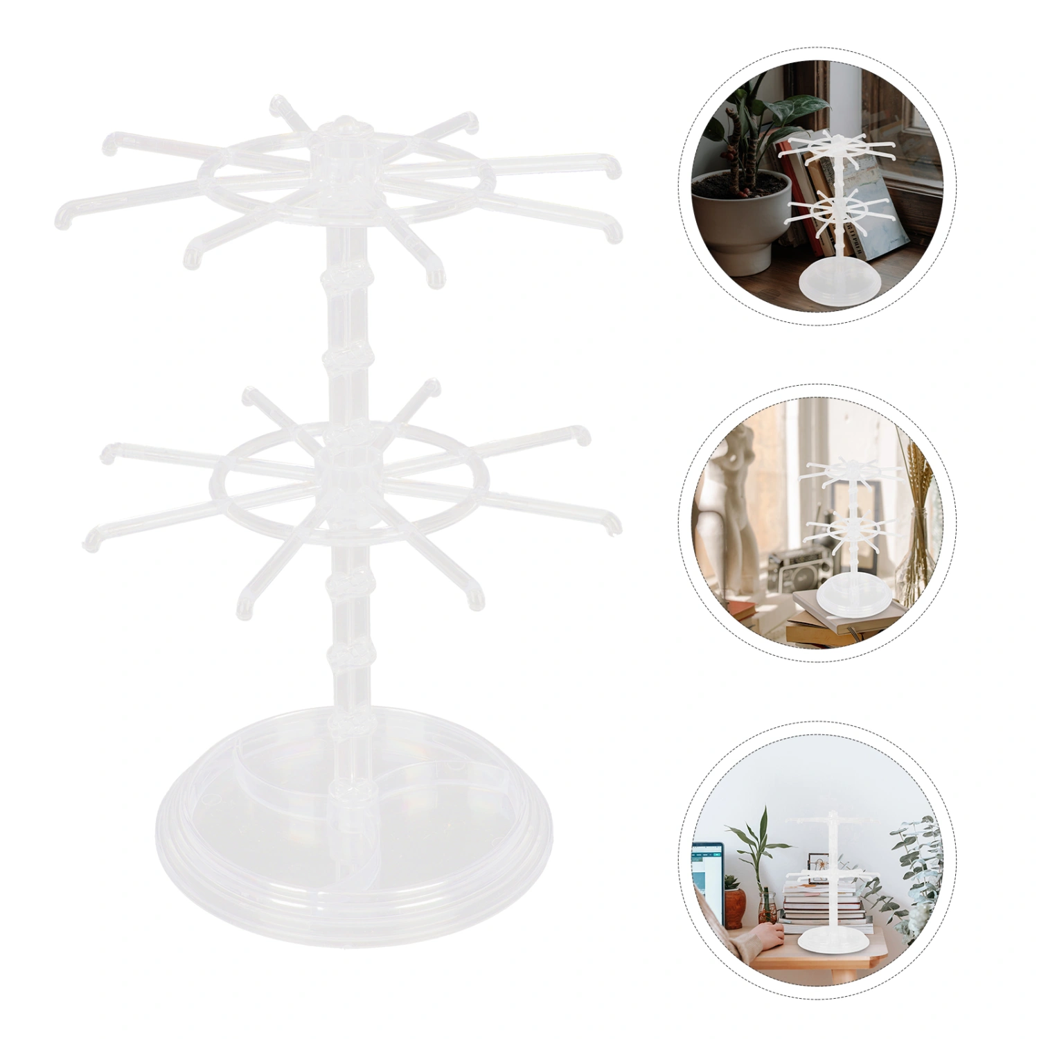 1Pc Decorative Accessories Holder Rotatable Bracelet Rack Table Organizer
