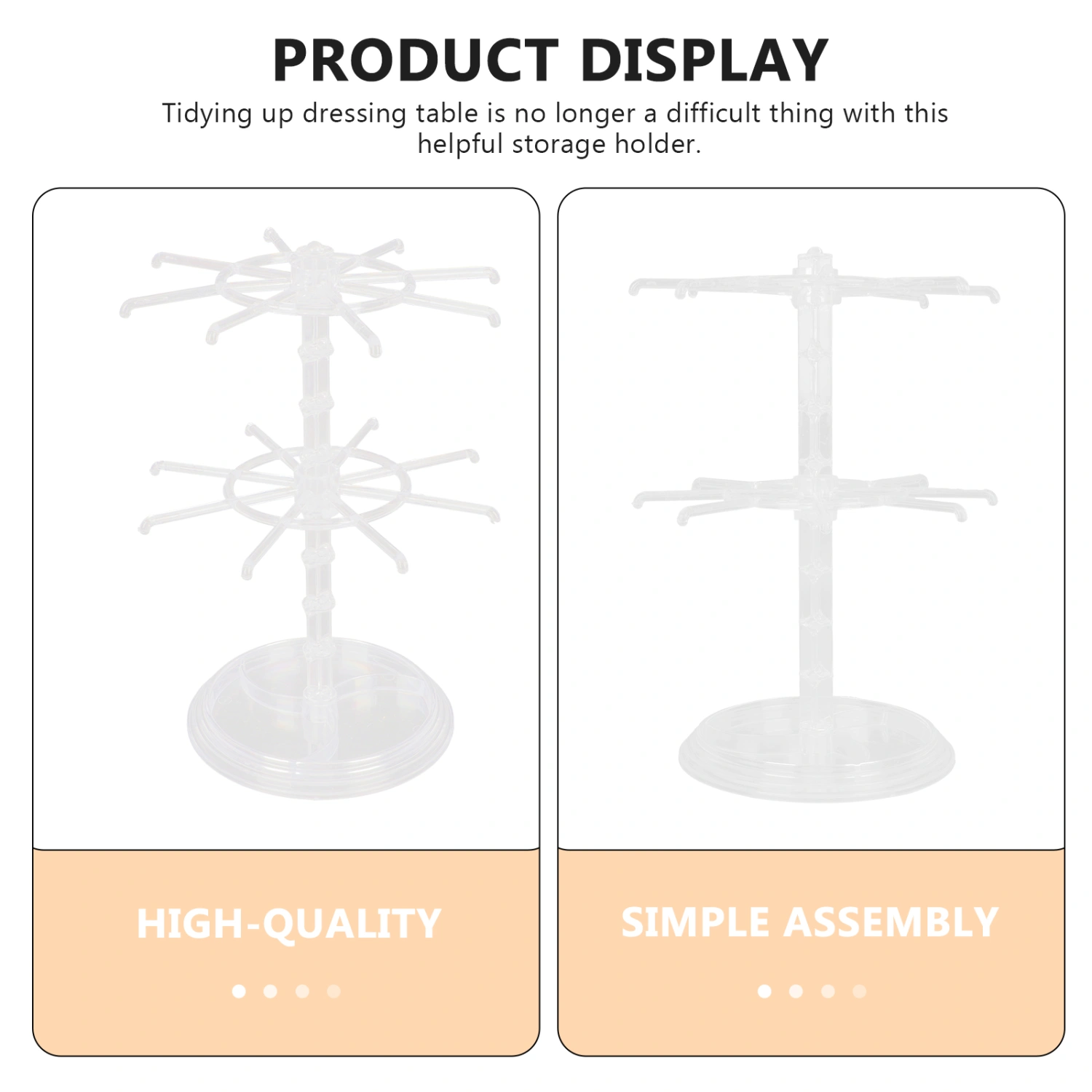 1Pc Decorative Accessories Holder Rotatable Bracelet Rack Table Organizer