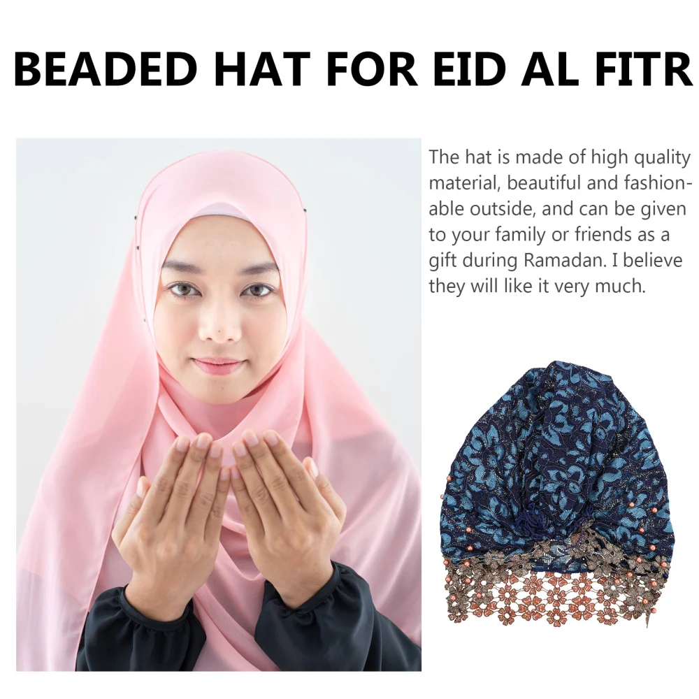 1 Pc Beautiful Head-wear Eid Mubarak Head-wrap Hair Supply Exquisite Hair Prop