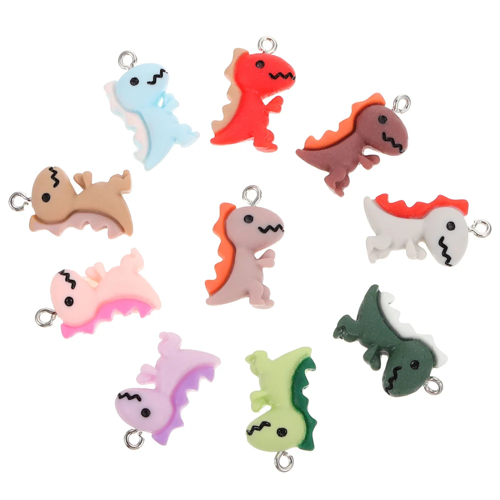 50Pcs Dinosaur Charms Resin Dinosaur Ornaments DIY Jewelry Making Findings