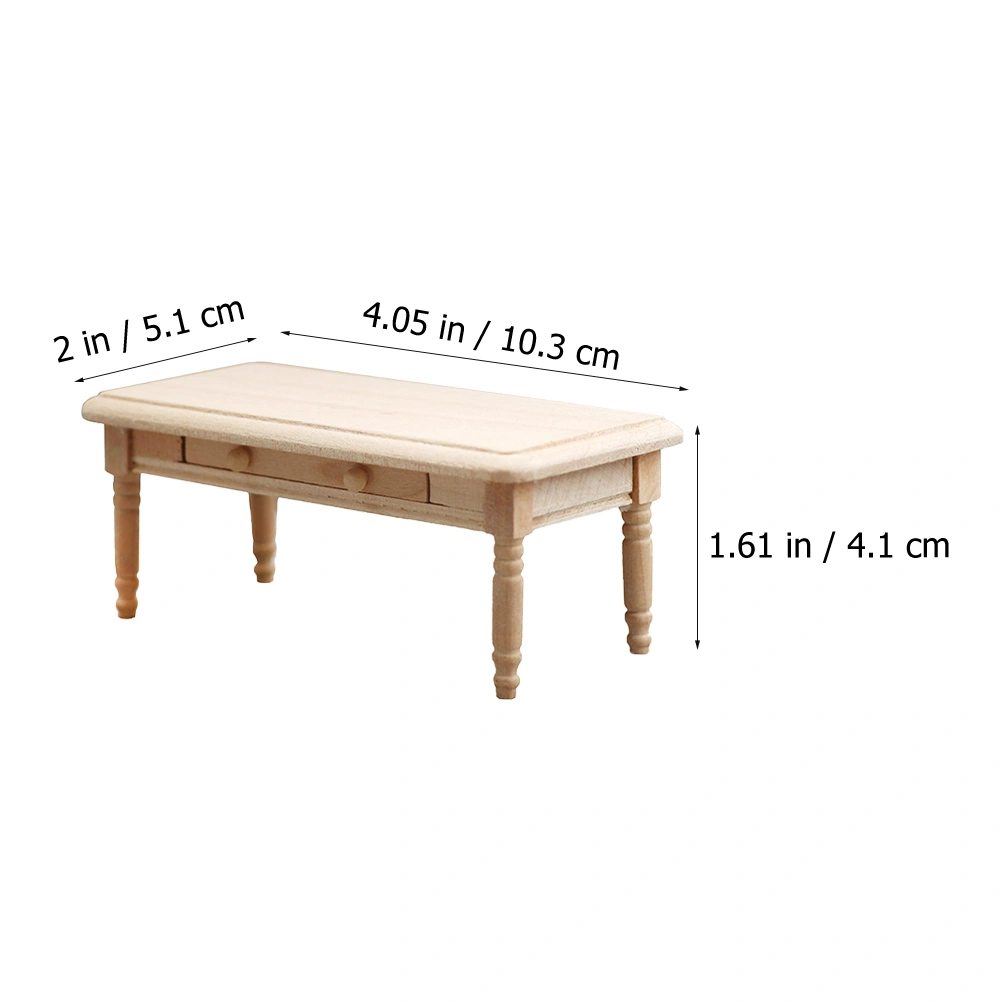 Mini House End Table Model Wooden Unpatterned Table Decor Mini Table Model