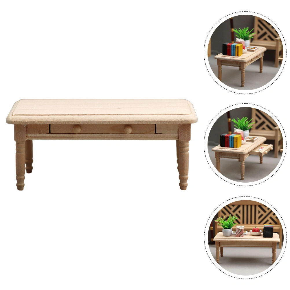 Mini House End Table Model Wooden Unpatterned Table Decor Mini Table Model