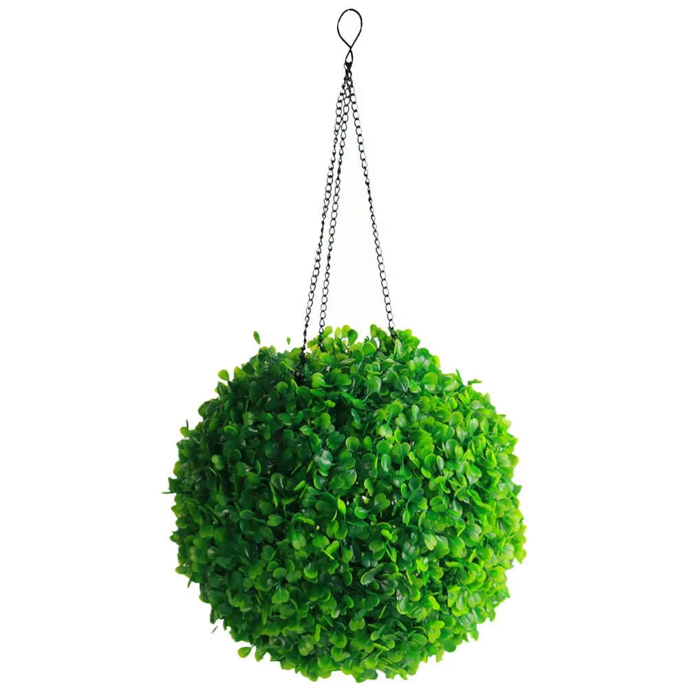 Solar Lighted Topiary Ball LED Hanging Ball Lamp Artificial Topiary Ball Decor