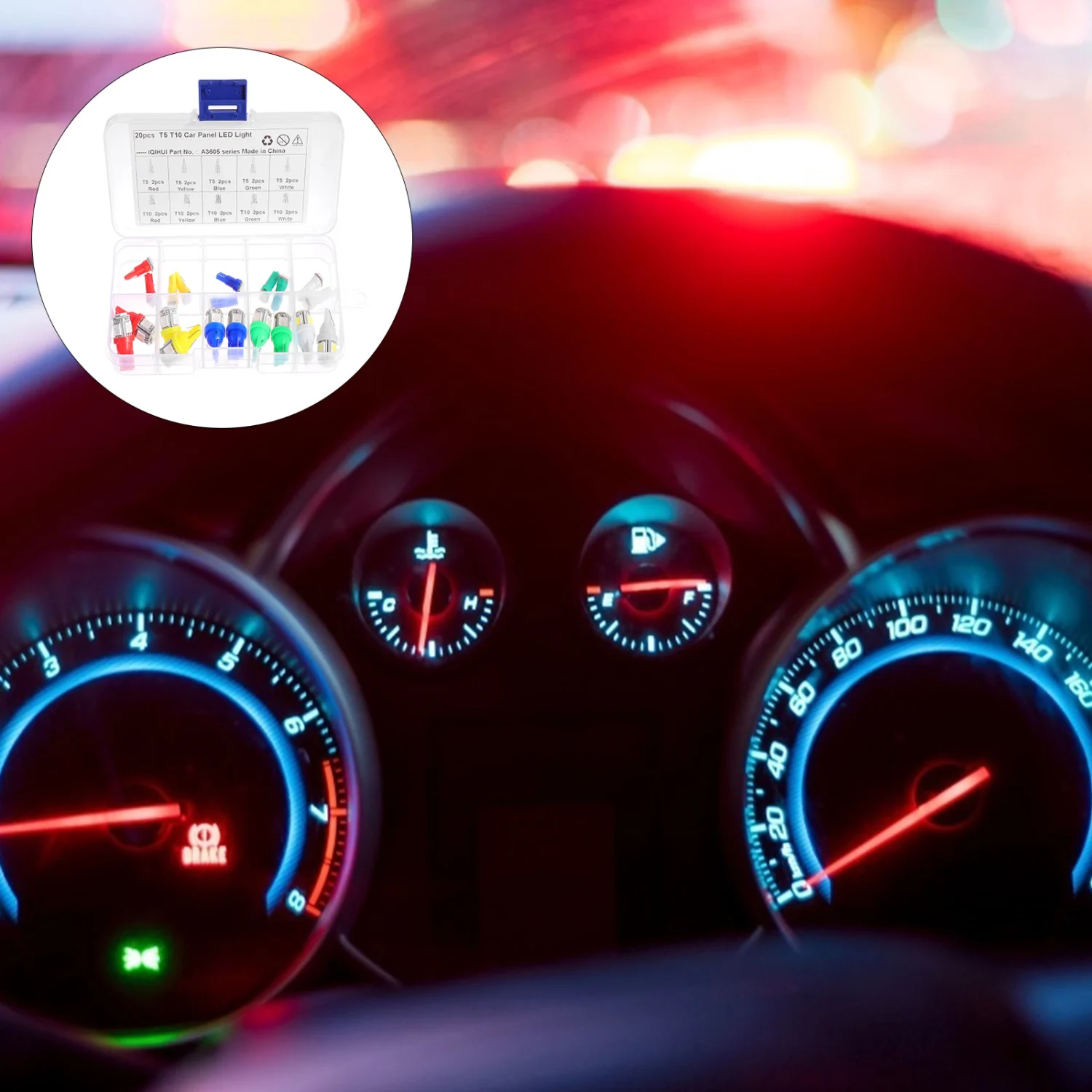 20 Pcs LED Mini Bulb High Bright LED Bulbs Instrument Panel Indicator Lights