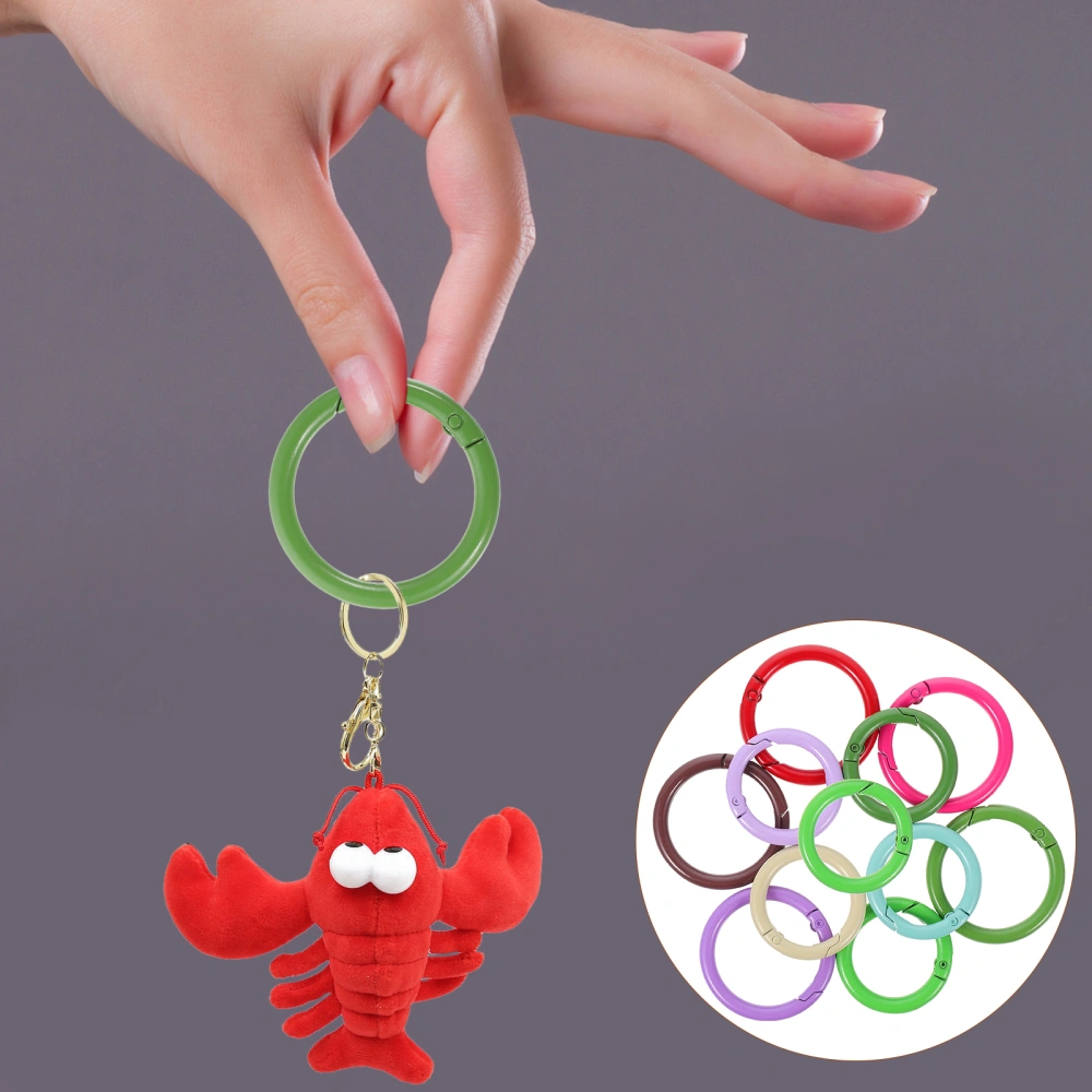 10Pcs Portable Key Rings Retro Style Key Chain Rings Handcrafted Keyrings Mixed Color