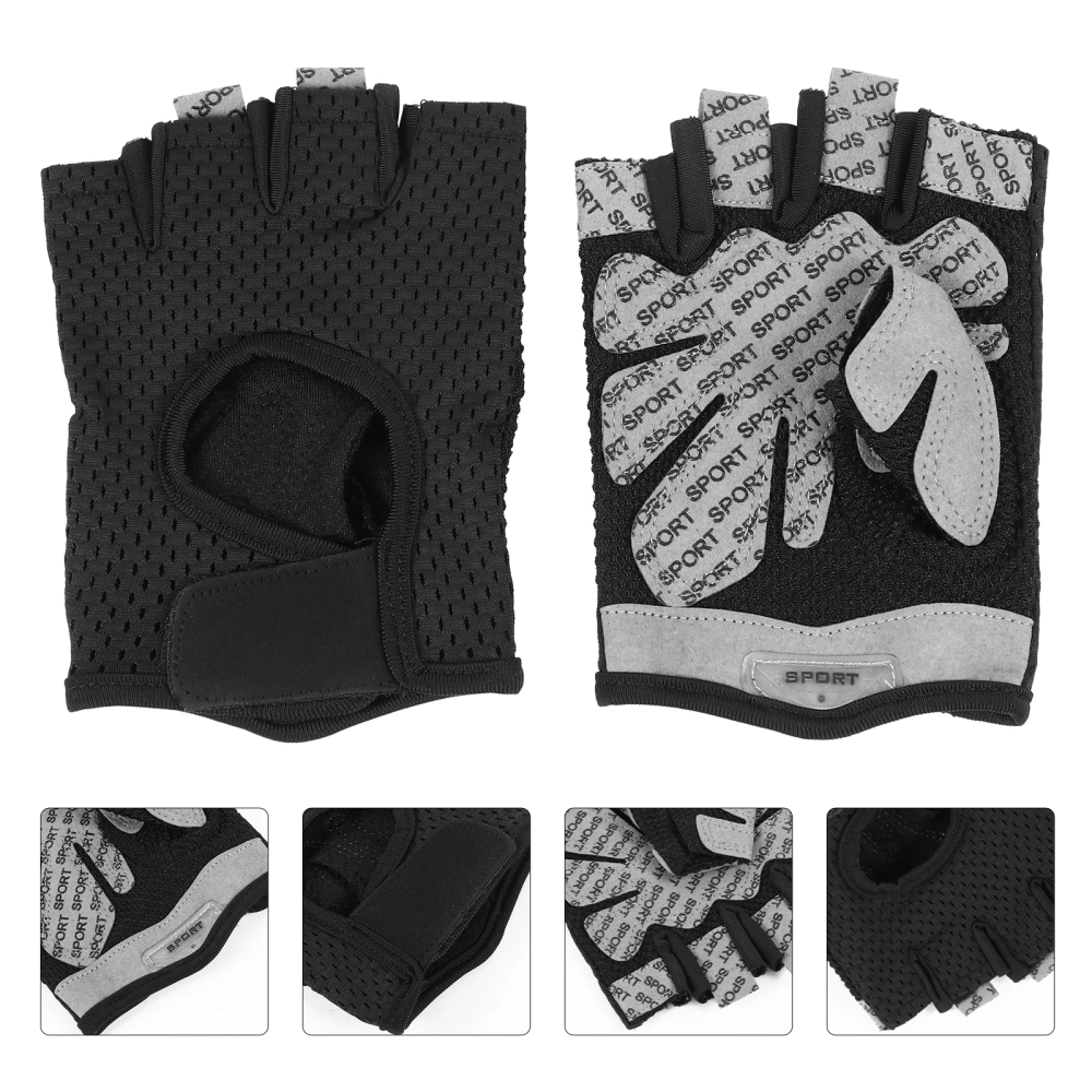 1 Pair Sports Cycling Outdoor Breathable Half Finger Gym Gloves Anti-skid Gloves