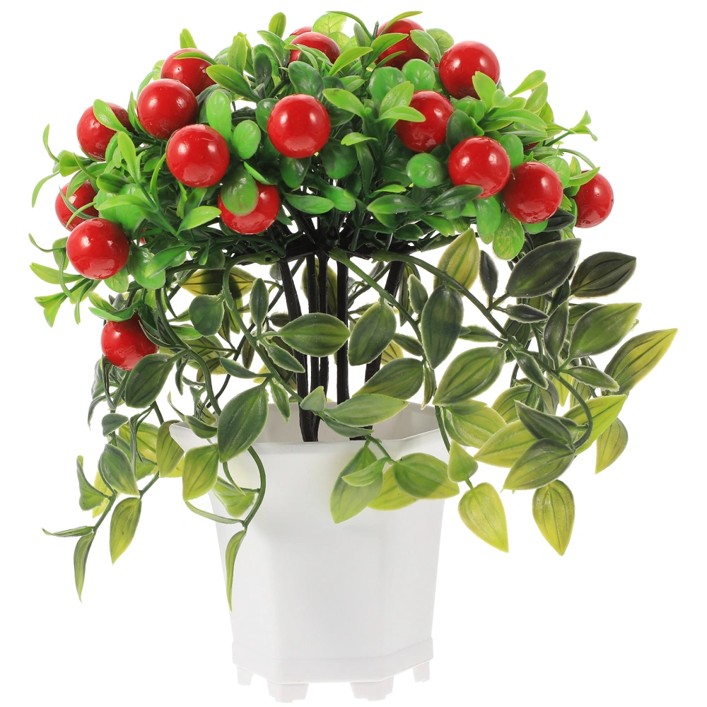 Artificial Desktop Fruit Decor Office Realistic Fruit Bonsai Artificial Decoration