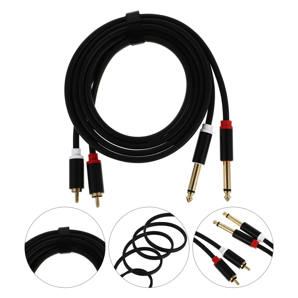 1pc Multipurpose Audio Cable Audio Cord Simple Audio Cable Speaker Audio Cable (Black)