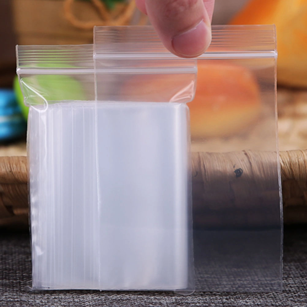 100pcs 6x8cm Thickening Reusable Plastic Clear Seal Bags Zipper Reclosable Storage Bags Dispenser Bag