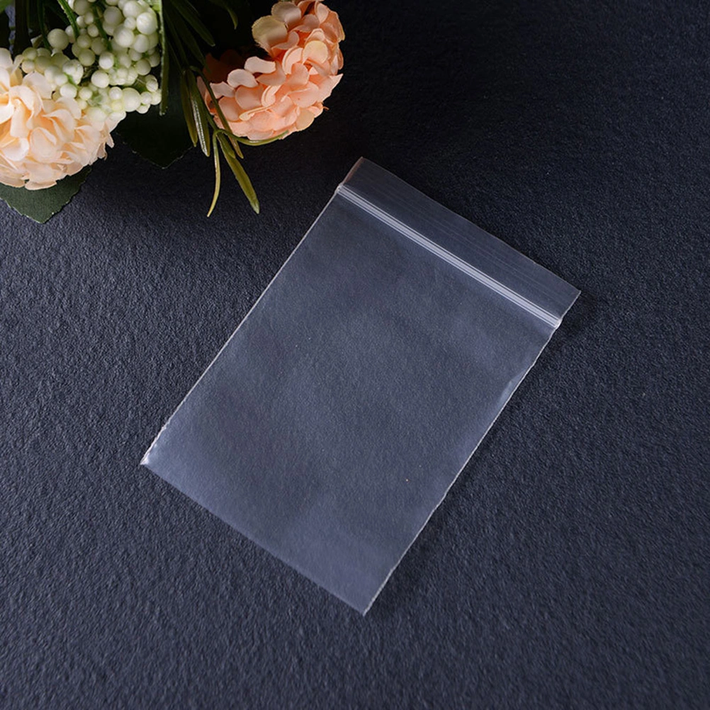 100pcs 6x8cm Thickening Reusable Plastic Clear Seal Bags Zipper Reclosable Storage Bags Dispenser Bag