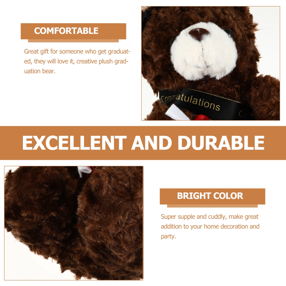 Decorative Plush Animal Graduation Bear Stuffed Plush Graduation Bear with Sash