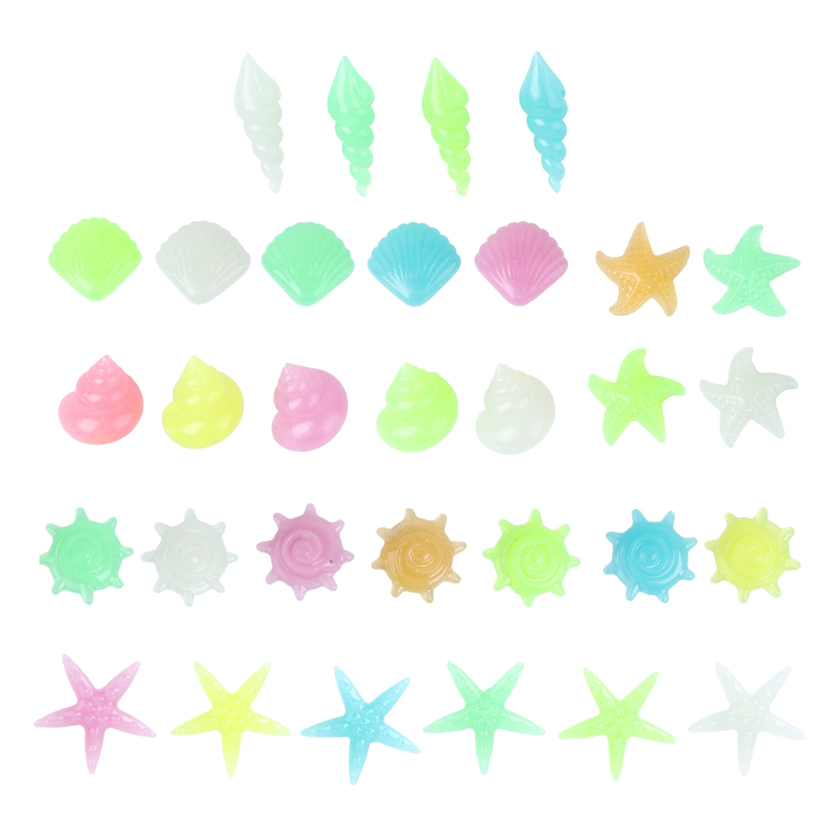 70pcs Glow in the Dark Pebbles Colorful Aquarium Decorative Rocks Luminous Gravels for Garden Yard Fish Tank Fish Bowl Vase Handmade Crafts Decoration