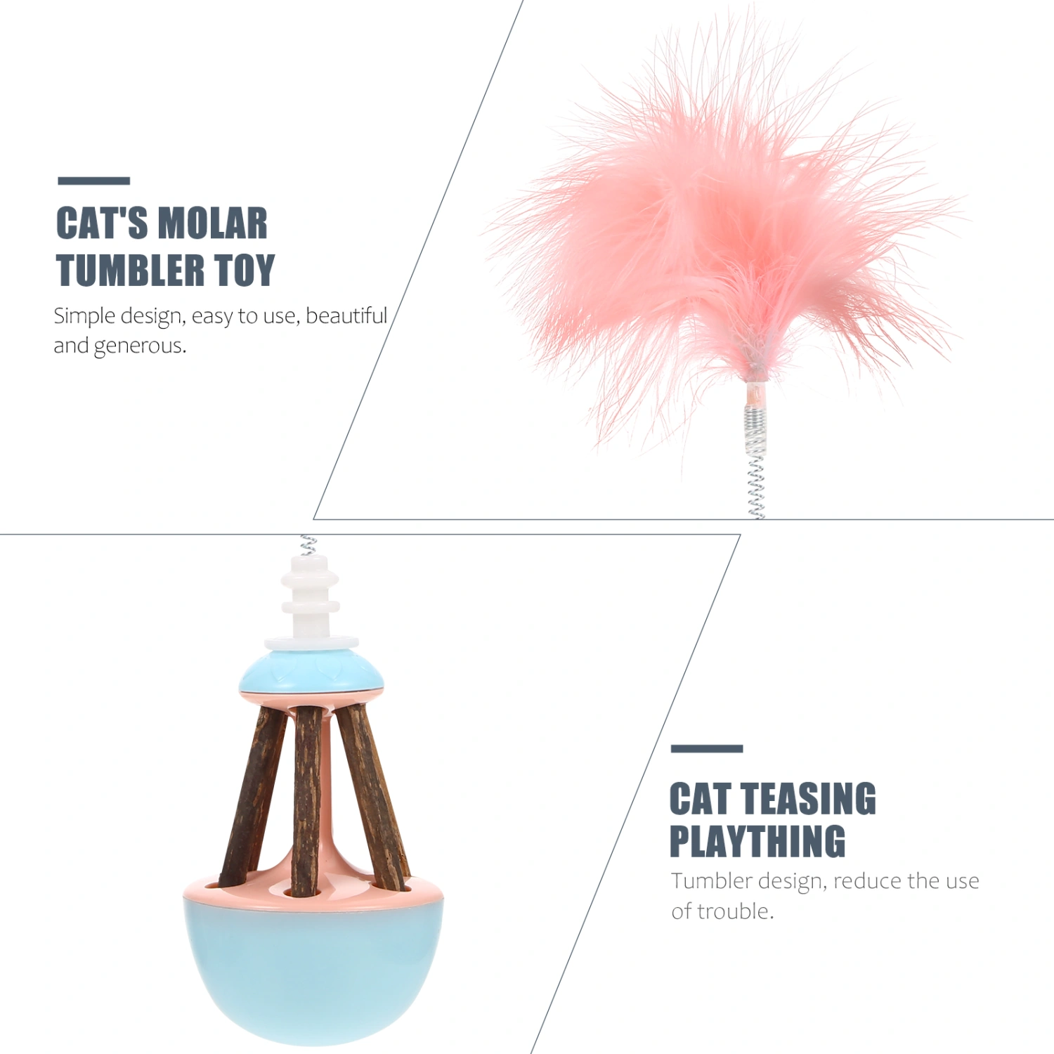 Cat Chew Toy Cat Tumbler Toy Interactive Catnip Toy Cat Teasing Plaything