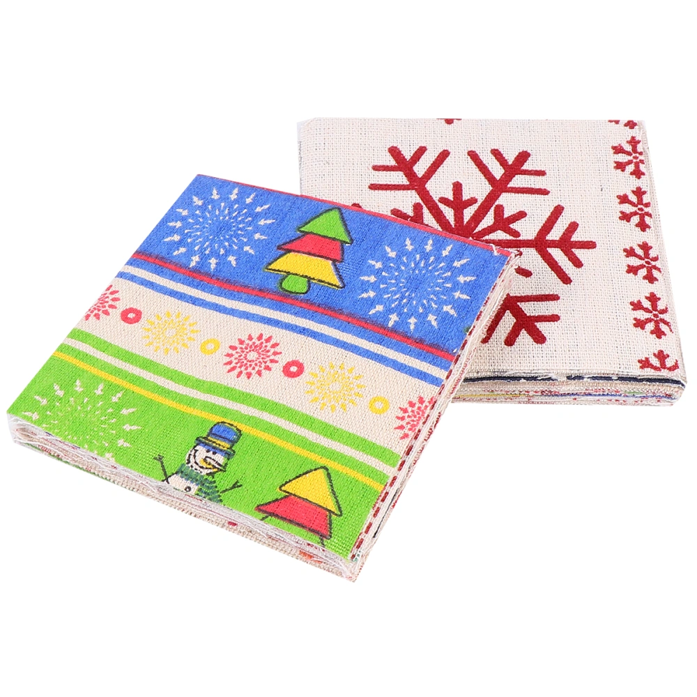 40pcs Manual DIY Patchwork Cloth Pure Cotton DIY Cloth Sheet Random Pattern