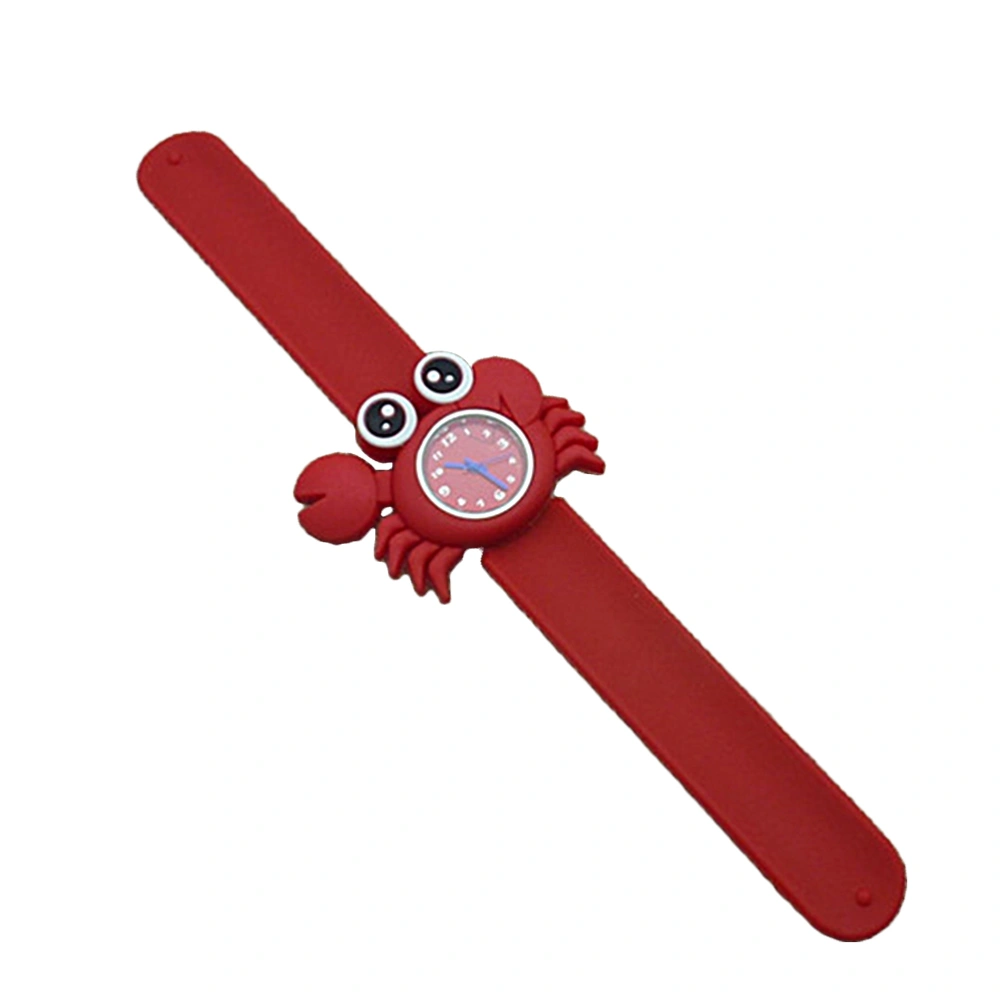 Children Slap Watch Cartoon Funny Kids Quartz Watch Slap Wristwatch Toys for Students Kids (Crab)