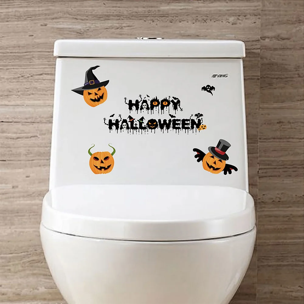 10pcs Halloween Delicate Stickers Window Sticker Static DIY Sticker (As Shown)