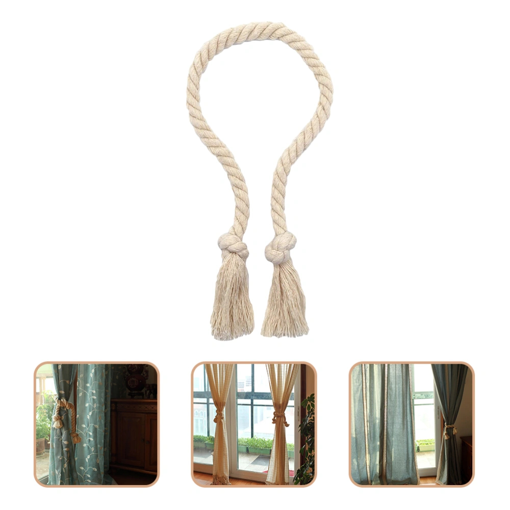 6pcs Curtain Tiebacks Curtain Drapery Ties Cotton Rope Rural Style Curtain Straps