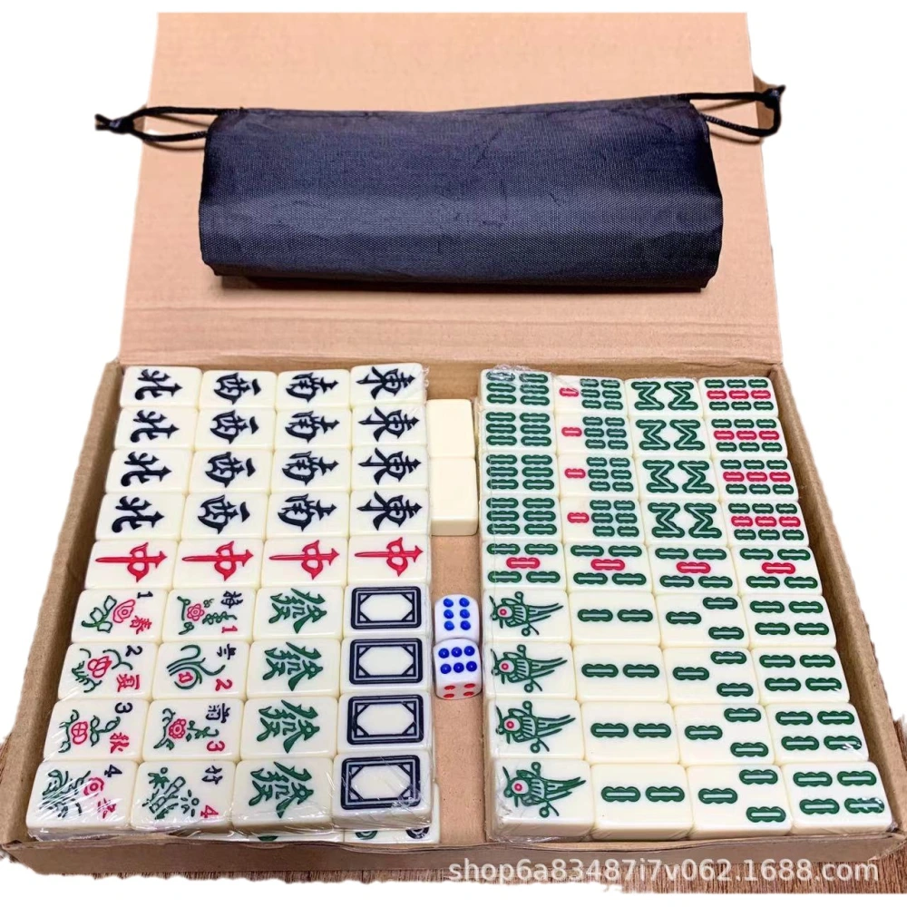 1 Set of Table Mini Mahjong Kit Mini Mahjong Set Funny Miniature Mahjong Kit for Outdoor