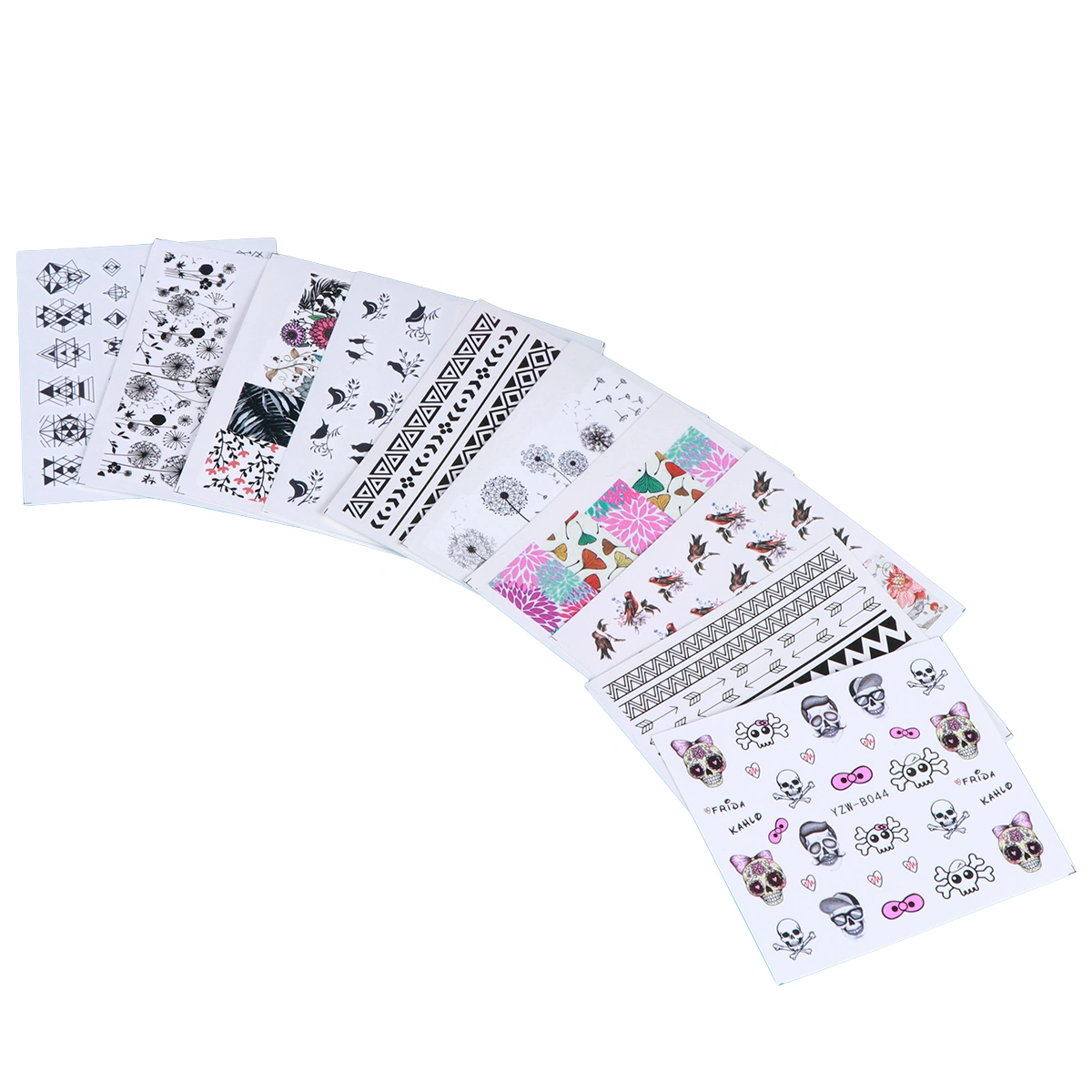 10pcs DIY Beauty 3D Nail Art Decoration Stickers Mix Design Water Transfer Nail Stickers