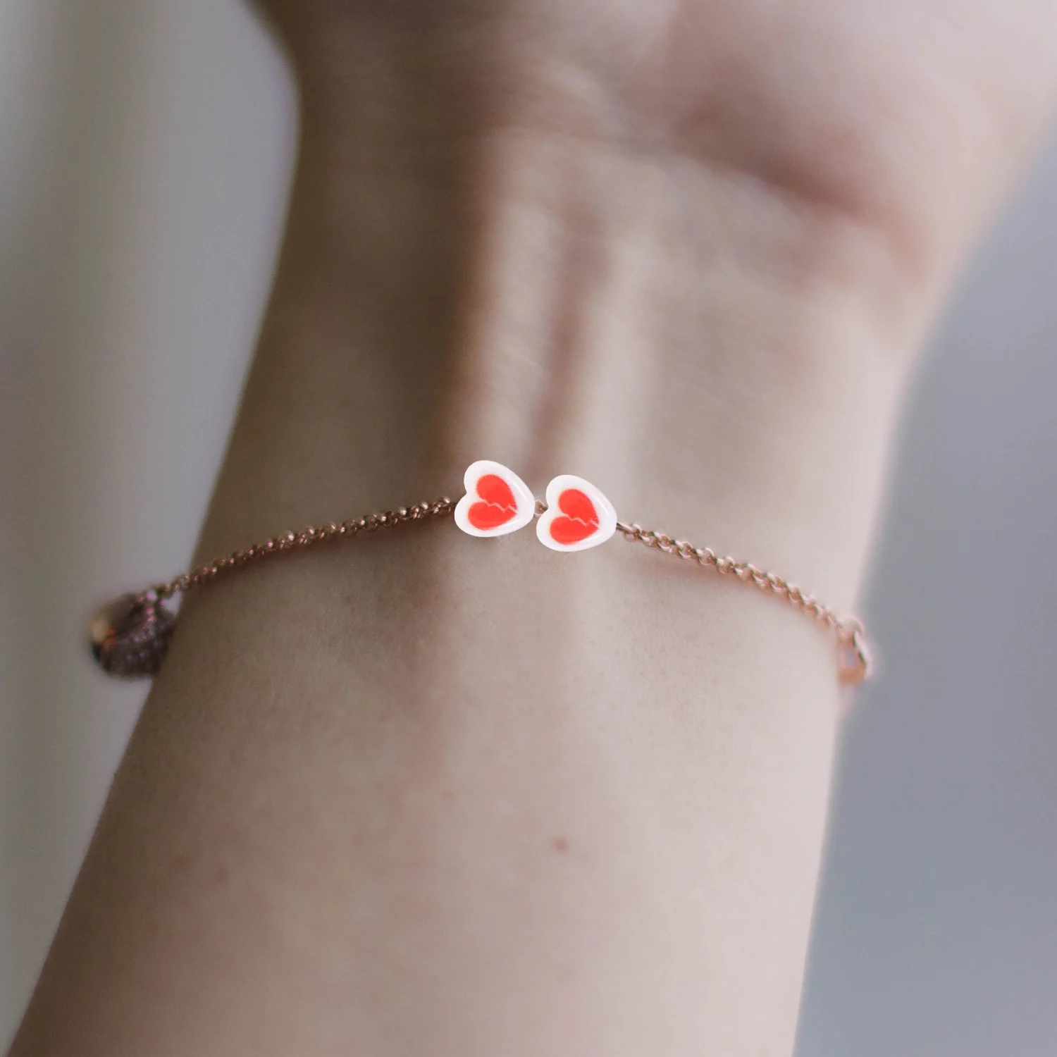 100Pcs Heart Spacer Beads DIY Bracelet Necklace Beads Acrylic Loose Beads Jewelry Making Beads