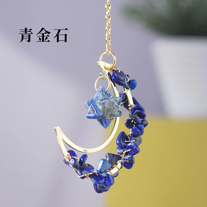 Moon Shaped Hanging Suncatcher Decor Hanging Crystal Sun Catcher Garden Layout Suncatcher Pendant