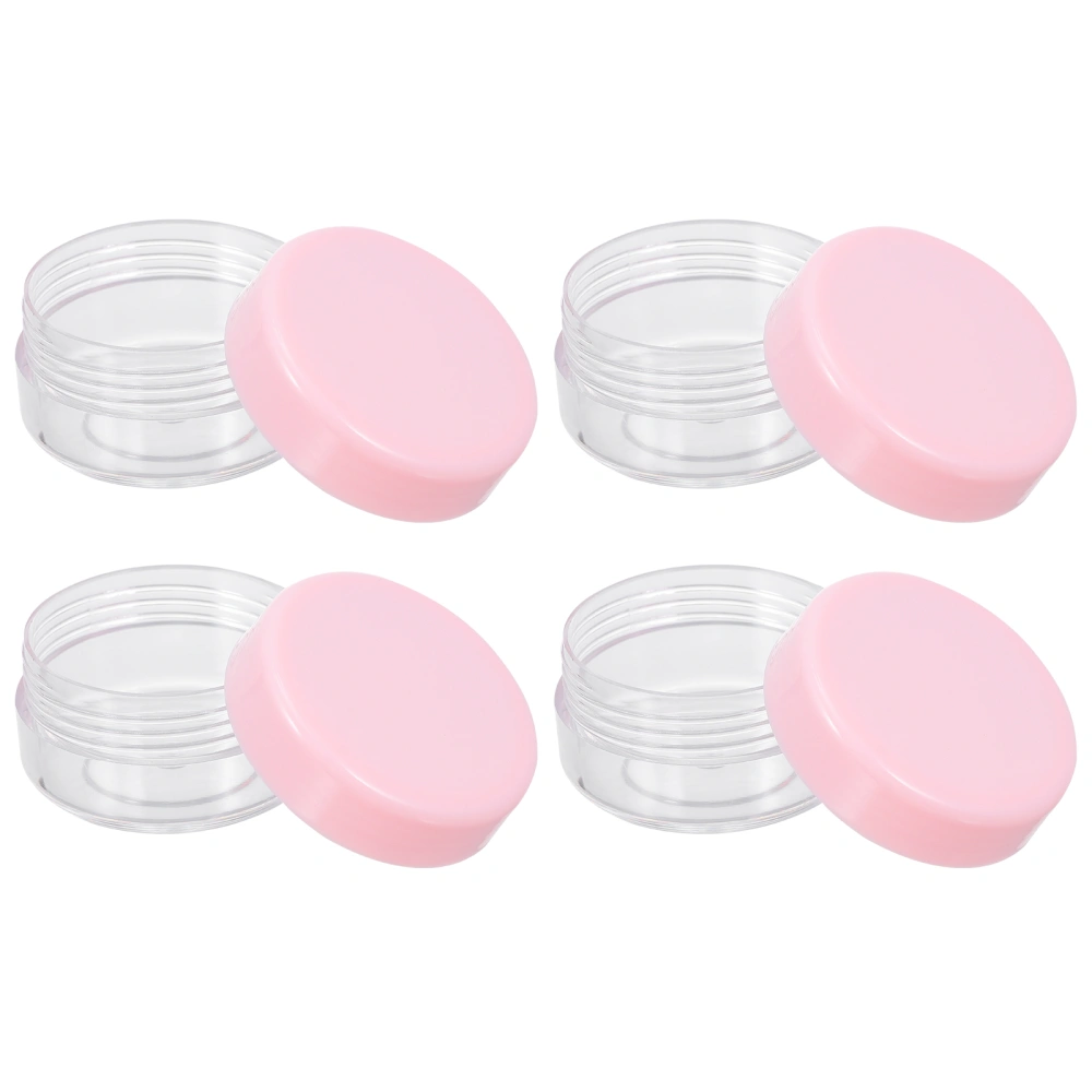 100pcs 10g Capacity Cosmetic Boxes Plastic Sample Box with Lid for Home (Pink)