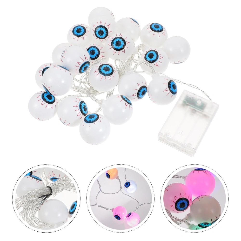 1Pc LED Light Lamp String Halloween Eyeball Shaped Light String for Decoration