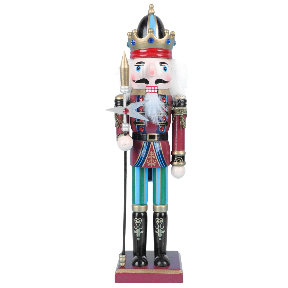 1Pc Wooden Nutcracker Soldier Adornment Creative Puppet Doll Craft Xmas Decor