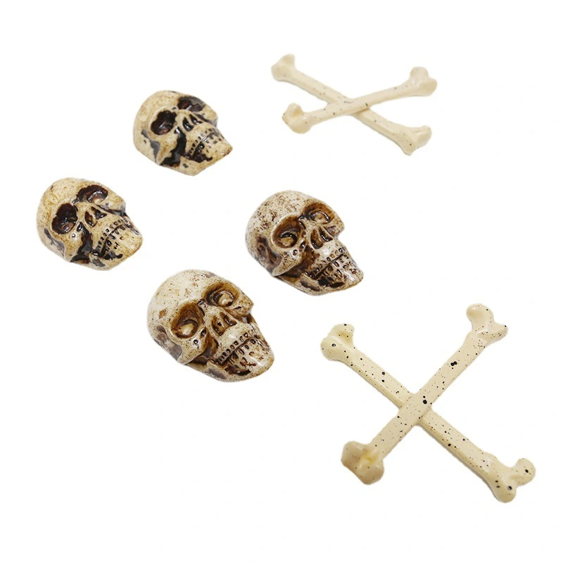 1 Set of Simulation Halloween Skull Realistic Skeleton Bone Fake Bone Layout Props