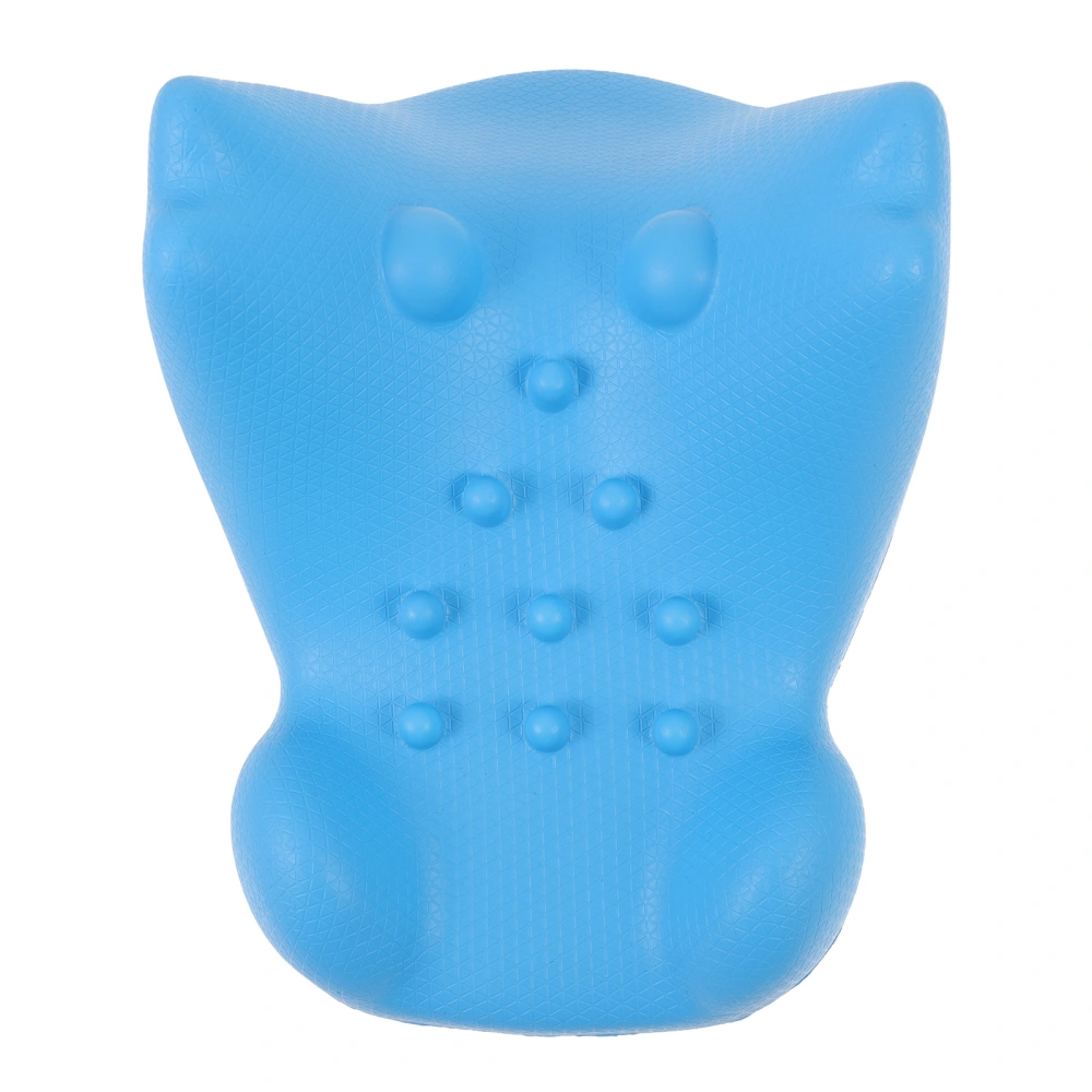 1Pc Pu Massage Repair Pillow Cervical Traction Pillow for Eldership (Blue)