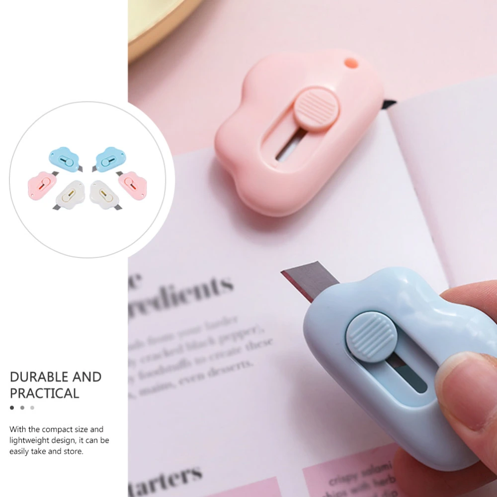 6Pcs Mini Utility Cutter Lovely Cloud Shape Paper Cutter Wallpaper Cutting Tool