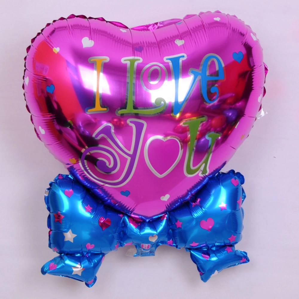 36-inch I LOVE YOU Foil Balloon Romantic LOVE Flower Mylar Balloons for Valentin's Day Engagement Wedding Party Decoration (Rose Red)