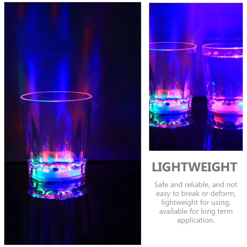 6Pcs Light Up Shot Cup Glowing Wine Cups Luminous Wine Cups Plastic Shot Glasses