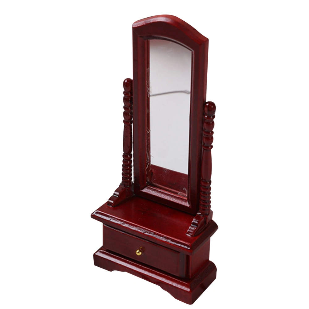 1PC Miniature Dressing Mirror Bedroom Model Full-length Mirror with Cabinet