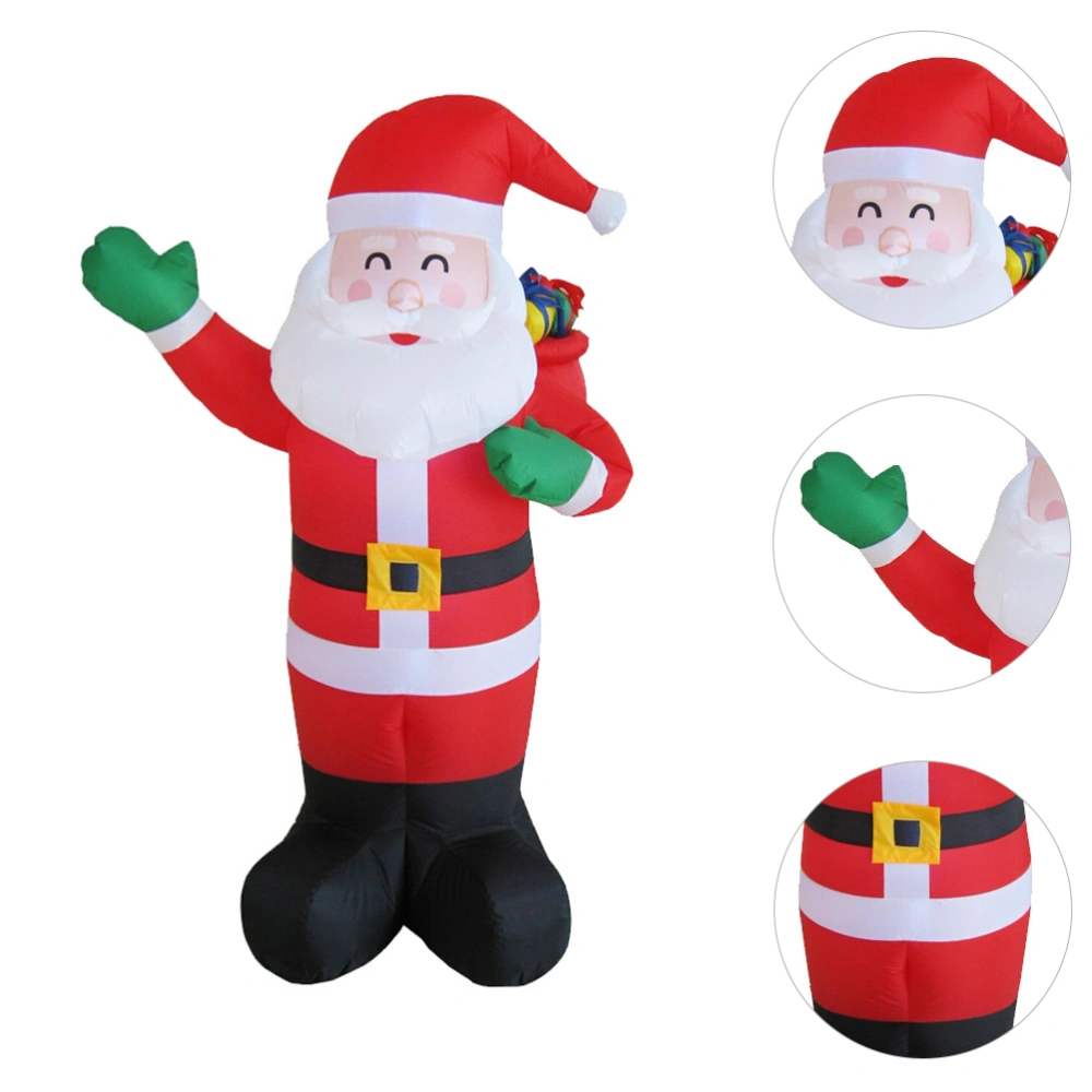 1 Set of Christmas Inflatable Model Santa Claus Inflatable Model for Supermarket