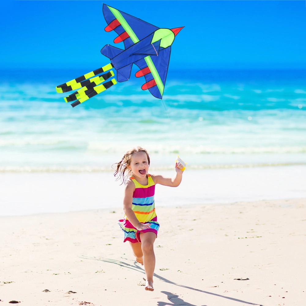 1 Set Kids Cartoon Airplane Kite Easy to Fly Aircraft Kite for Outdoor Games