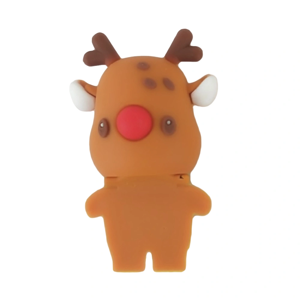 1 Pc Cartoon Silicone Doll Funny 3D Stereo Small Deer Toy Phone Case Accessories Lovely Crouching Doll for Phone Cover