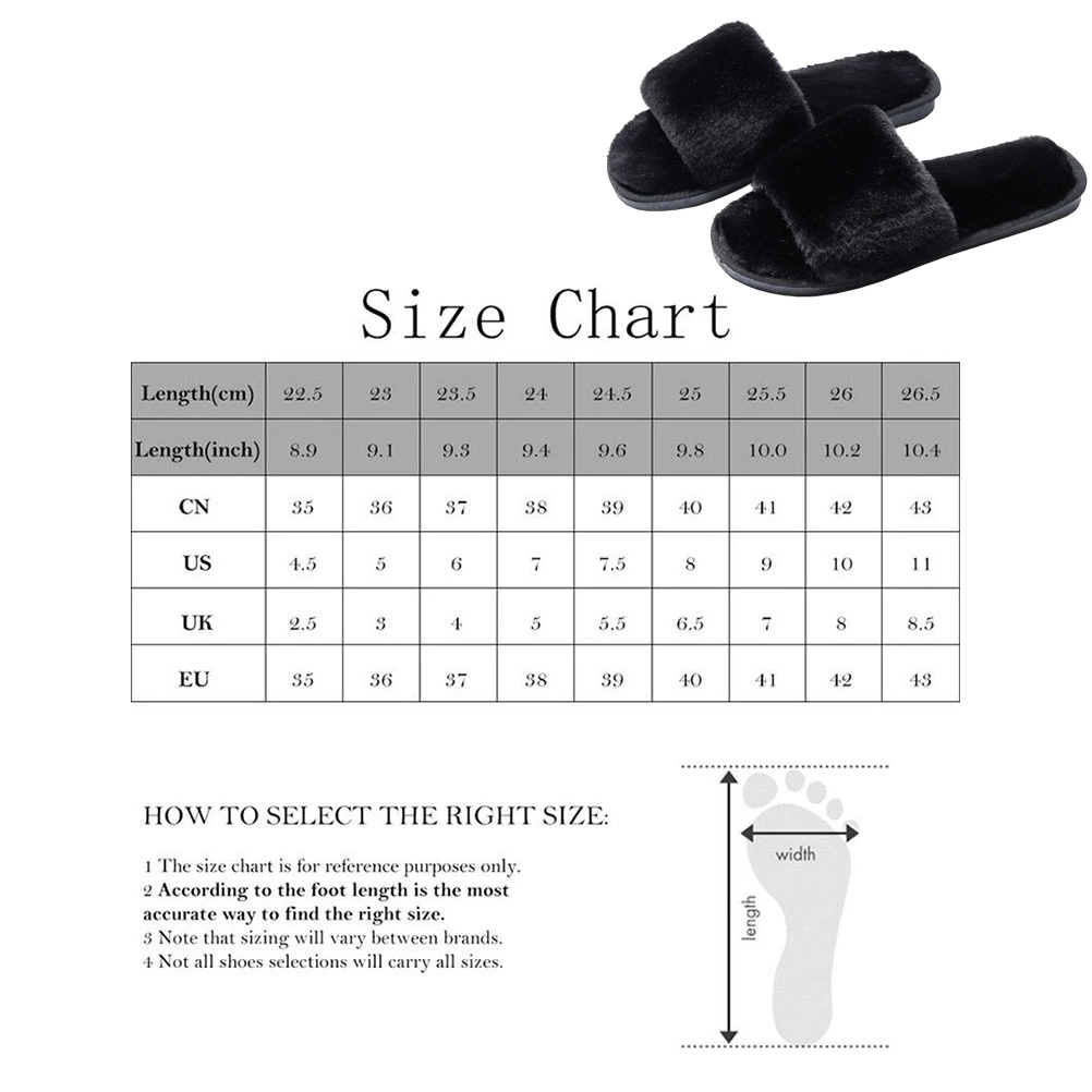1 Pair of Plush Slipper Anti-Slip Slippers Soft-Soled Household Slipper Floor Shoes Black Size 36-37 24.5CM, 7.5US, 5UK，38.5EU, 9.6285Inch