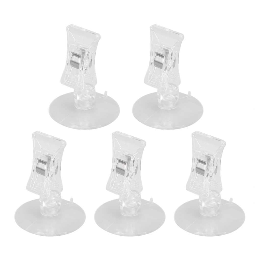 5pcs Fodder Clamps Plastic Suction Cup Feeding Clips Seaweed Feeders for Fish Tank Aquariums