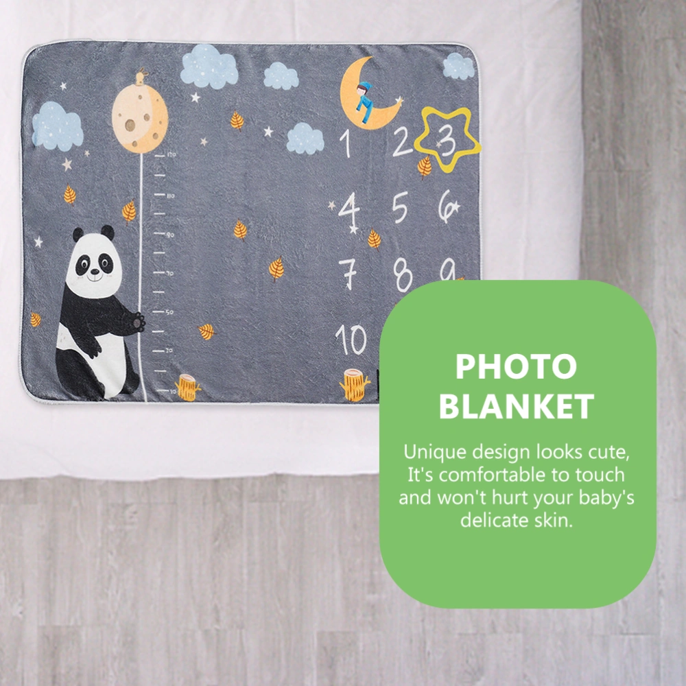 1 Set Baby Memory Blanket Flannel Baby Blanket Photo Prop with Frame Marker