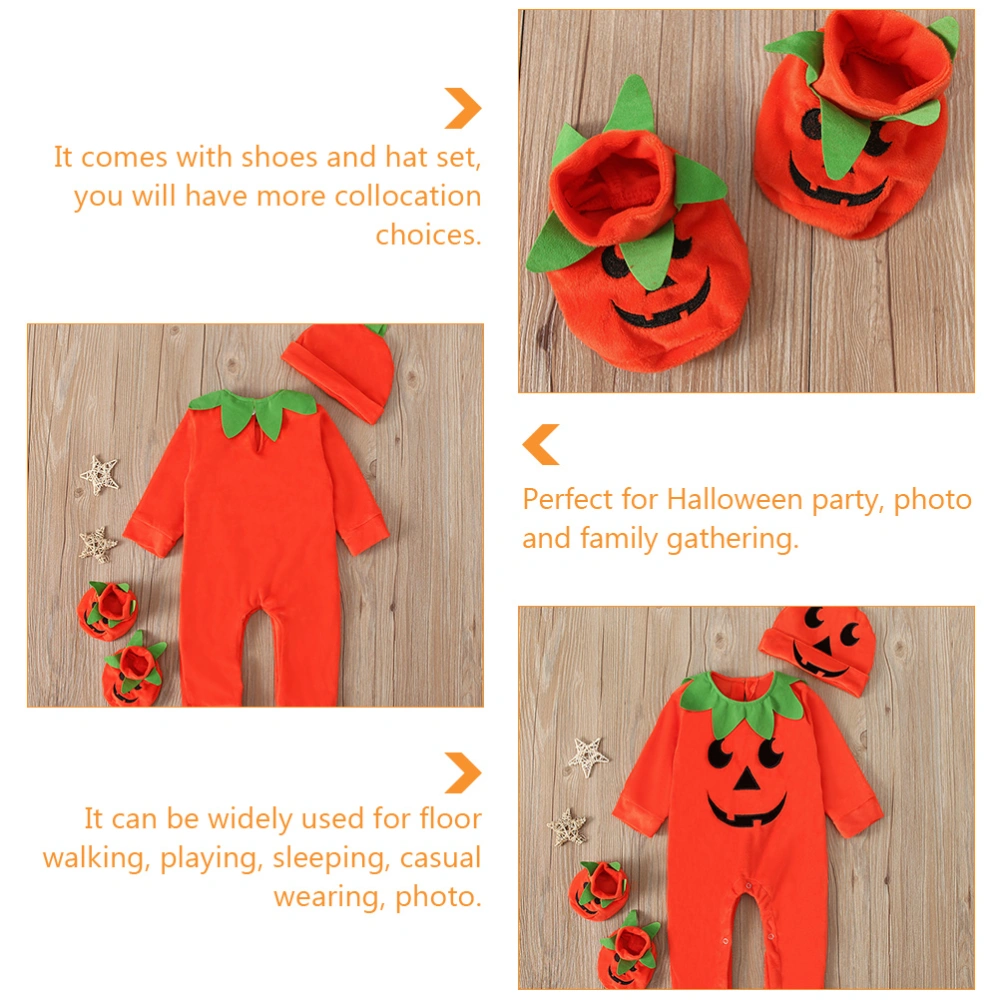 Halloween Pumpkin Costume Set Baby Newborn Boy Girl Long Sleeve Jumpsuit