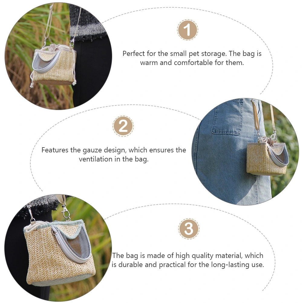 1pc Portable Oblique Hamster Pet Carrier Cylinder Pet Outdoor Travel Carry Bag