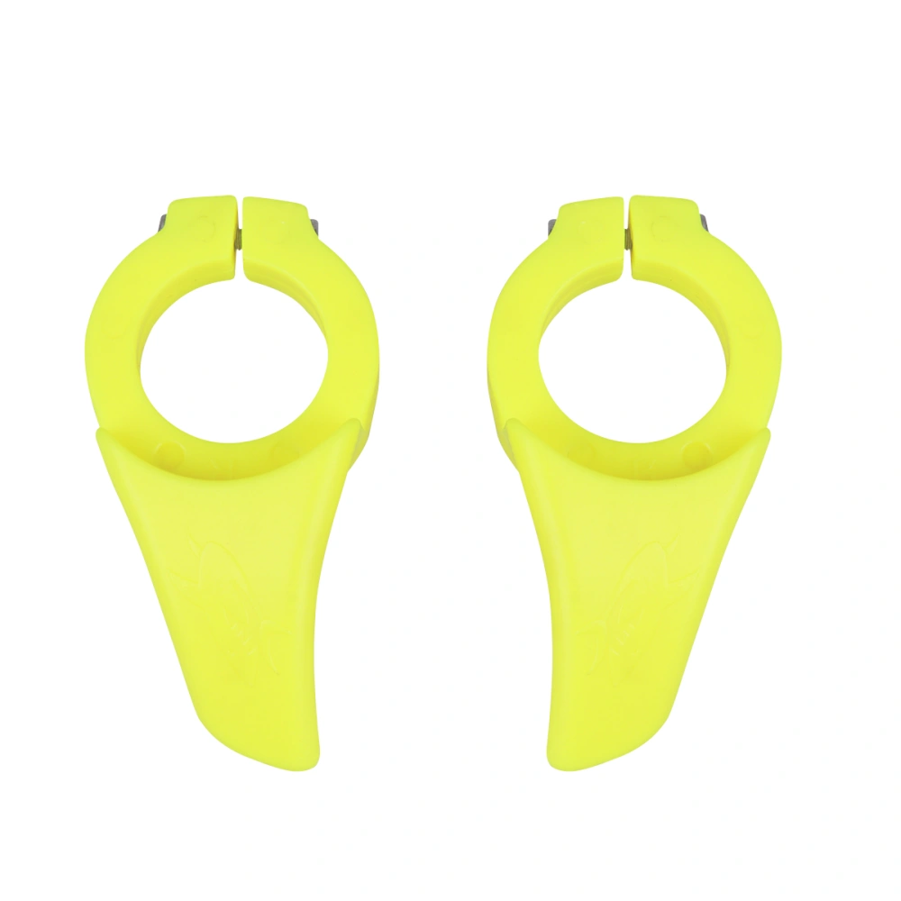 1 Pair Horn Bike Handle Bar Creative Fixed Gear Thumb Rest Handlebar Professional Bike Handle Accessories for Mountain Bike Fixed Gear (Yellow)